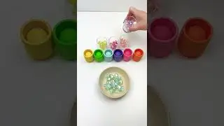 Satisfying colorful wooden balls sorting ASMR! #satisfying #coloring #woodenballs #colorsorting