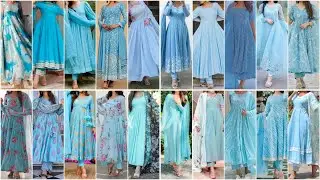 Beautiful Sky Blue Colour Special Anarkali Suit Design Ideas for Girls 2025