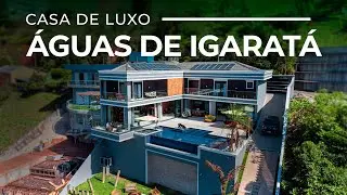 Casa de Luxo com vista à beira da represa de Igaratá | Campo de Futebol e Deck | i9 Vale