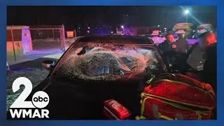 Ice missiles impacting drivers on Maryland roads #weather