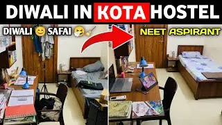 KOTA HOSTEL DIWALI 🪔 | 🧹 ROOM KI SAFAI 🤧 | DIWALI IN HOSTEL | STUDY VLOG | NEET ASPIRANT VLOG #neet 