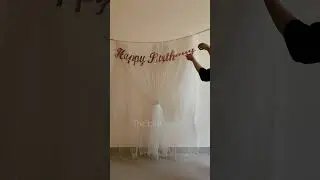 super easy and no balloons birthday decoration, DIY birthday decoration #partydecorations #asmr