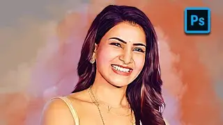 Samantha Digital Painting | Photo to Painting in photoshop | Smudge Painting | pixArt
