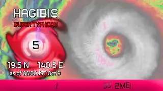 Super Typhoon Hagibis reaches Category 5 status again - 6am JST Oct 9