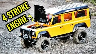 4 STROKE OVERHEAD CAM ENGINE INSTALLED INTO RC CAR Part 7 - 2 SPEED, 4WD, REVERSE AND BRAKES!