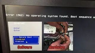 Error 1962: No operating system found. Boot sequence will automatically repeat. 