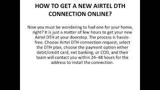 New Dth Connection From Airtelshoppe | Best Price In The Market