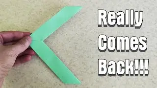How To Make a Paper Boomerang (Really comes back!) ❤️ Origami ❤️