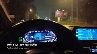 BMW 840I B58 stock exhaust vs 850I rear muffler