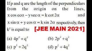 If p and q length of the perpendiculars from the origin on  lines, \[x\cos ec\alpha  - y\sec \alpha