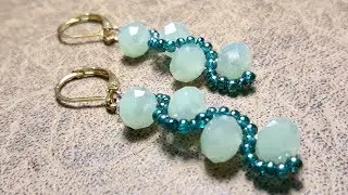 Fáciles Aros de Cristales y Mostacillas...Clase #85!!!
