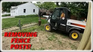 Removing Old Fence Post's With Our Bobcat Toolcat 5600!