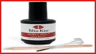 Simply Peel Original by Bliss Kiss Liquid Latex Peel Off Cuticle Guard for Nail Art with Glitter |