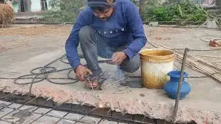 Welding the new rod with the old rod | new iron welding | old rod welding trick