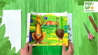 Pop-up книга «Животные». Король Австралии (эму или Кенгуру)
