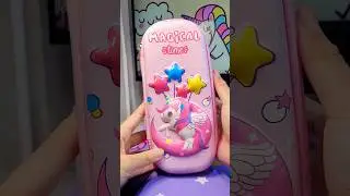 Organizing My New Unicorn Pencil Case 🦄🔮 #stationery