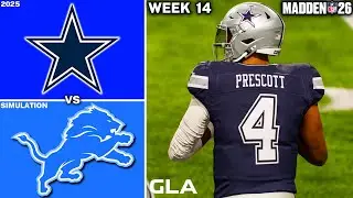 Cowboys vs Lions | Week 14 Simulation & Prediction | Madden 26 PS5 Gameplay