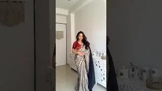 Sareelover? ❤️🖤 #ytshorts #bollywood #makeup #grwm #indianfashion #saree #sareedraping #sareelover
