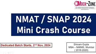 NMAT / SNAP 2024 Mini Crash Course || Dedicated Batch Starts 2nd Nov, 2024 || Mission: SIBM, Pune