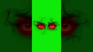 Demon Eyes Glow Green Screen 🔥👁️ #freevfx | Halloween Shorts