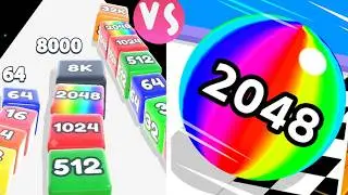 BALL RUN 2048 : MERGE NUMBER VS JELLY RUN 2048 VS CUBE CHAIN 2048 : 3D MERGE GAME     Gameplay Video