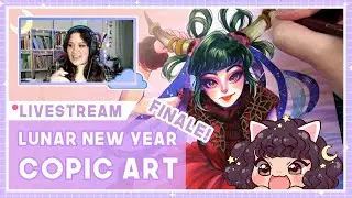 Lunar New Year Art with Copic 🌸 Part 3 | Art & Chill [ENG/GER]