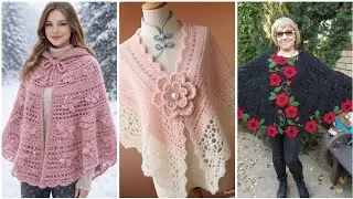 Handmade pochu design for girls crochet handmade capsule and poncho design beautiful idea