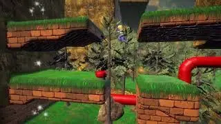 Gameplay in my procedural open-world platformer The Cluster