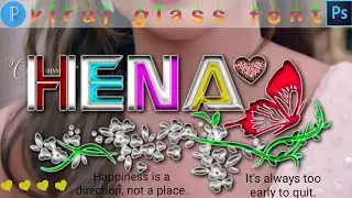 glass font with png stylish name editing pixellab & ps touch 2021