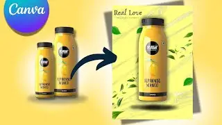 Creative drink AD POSTER Design with Canva in 2025 | Canva poster