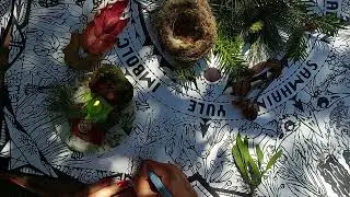 💥YULE 💫 RELAXING WITCH ASMR 💥DRAWING MY ALTAR CLOTH THE WHEEL OF THE YEAR 💫 WINTER SOLSTICE