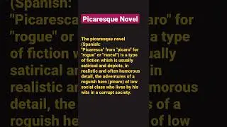 # Picaresque novel...