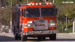 LAFD ENGINE 2 RESPONDING OUTSIDE FIRE IN ITS DISTRICT 
