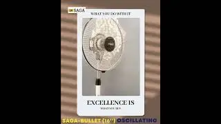 SAGA High Speed Pedestal Bullet Farrata OSCILLATING fan in 16&rsquo;&rsquo;inch with a RPM of 2400 cubic feet.