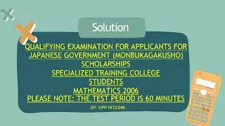 MEXT Special Training College Students Mathematics 2006 (Part1)
