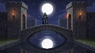 Medieval Moonlit Bridge | Silent Castle Night Ambience Music for Deep Sleep & Calm