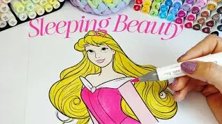Sleeping Beauty Glow_Up coloring 🩷✨💕 Easy & Satisfying | calm coloring asmr 