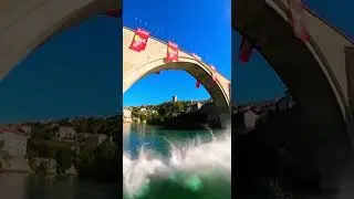 1 bridge, 11 jumpers 🤯 epic leap challenge #bridgejump #extremesports #adventure