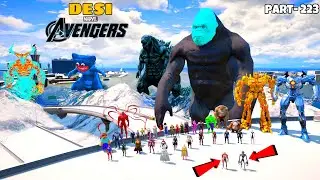DESI Avengers Goes to Search Treasure and Attacked by Tsunami Monster in GTA 5 | GTA V #223