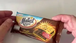 😎 [Imported Snacks] Malkist Nabati Chocolate Crackers Review | Sweet & Salty Hit