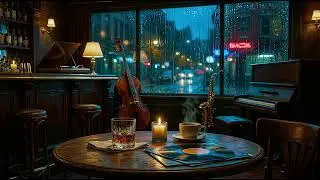 Cozy Jazz Music for Sleep & Study 🎧 Cafe Ambience, Rain Sounds, Deep Relaxation