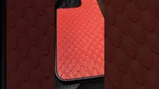 VIDEO REVIEW HANDMADE IPHONE CASE MADE OF PYTHON SKIN A&V #youtubeshorts #leatherhandmade