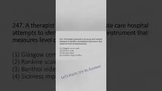 Physiotherapy MCQ | Question 247 |