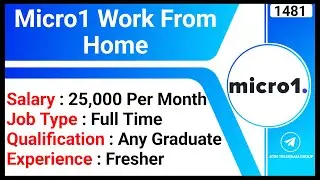 Micro1 Work From Home | WFH Jobs | Online Job At Home | Excel Specialist Jobs