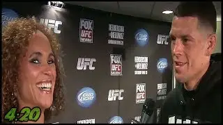 Karyn Bryant BOMBS with 420 joke while talking with Nate Diaz