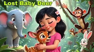Amaira Aur Lost Baby Deer 🦌✨ | Magical Jungle Story | Hindi Kids Cartoon Kahani