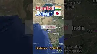 Mumbai to Tokyo flight Route ✈️ || India 🇮🇳 to Japan 🇯🇵 ||