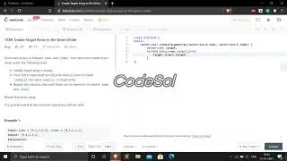 Create Target Array in the Given Order - LeetCode SOLUTION