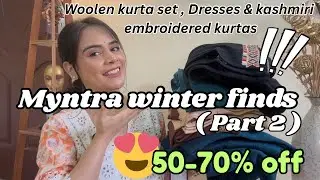 myntra winter haul ,kashmiri kurtas , kurta set & wooden dresses upto 70% off | #myntra #winterhaul