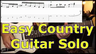 Easy Country Guitar Solo with TABS